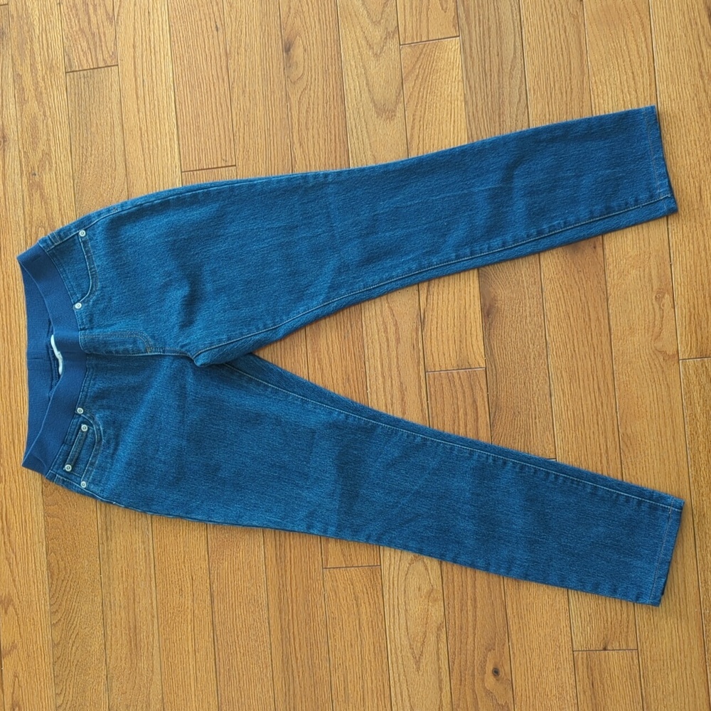 Size 4 Boston Proper Jeggings Pull on Pants Basic Casual Denim Blue